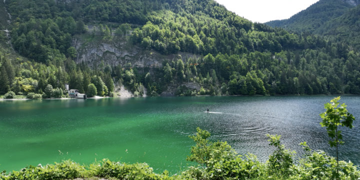 Lake Predil – green and cold water between Passo Nevea and the Predil Pass